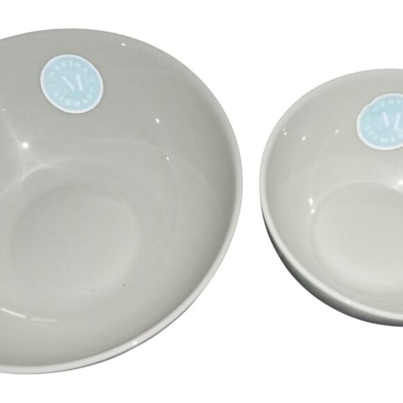 New Martha Stewart Jadeite Glass 6" and 8.3" Bowls - 2 Bowl Set - Picture 2 of 6